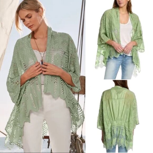 Johnny Was Baez Salacia Kimono Green Small - Picture 14 of 14